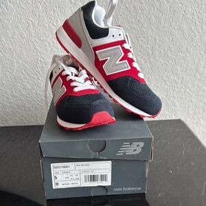 NWT- New Balance 574 Red, Navy, white and Gray Sneakers
